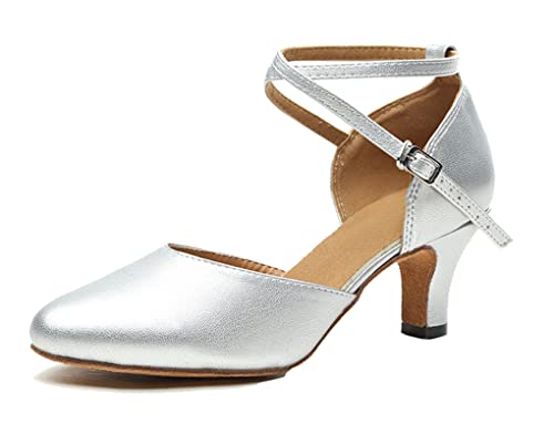 Hanfike Damen Hochzeitsschuhe Fesselriemen Abend Partei Pumps L246 Silber EU 42 von Hanfike