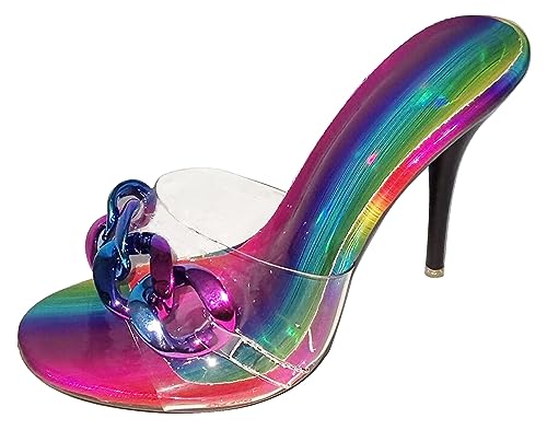 Hanfike Pantoletten Damen Sommer mit Absatz Elegant Stiletto Party Mules Slipper Transparent Mehrfarbig EU 36 Hanfike Pantoletten Damen Sommer mit Absatz Elegant Stiletto Party Mules Slipper Transparent Mehrfarbig EU 36 von Hanfike