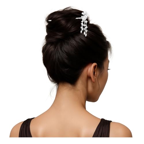 HangErFeng 889 Haarspange für Damen, Ginkgo-Form, silberfarben von HangErFeng