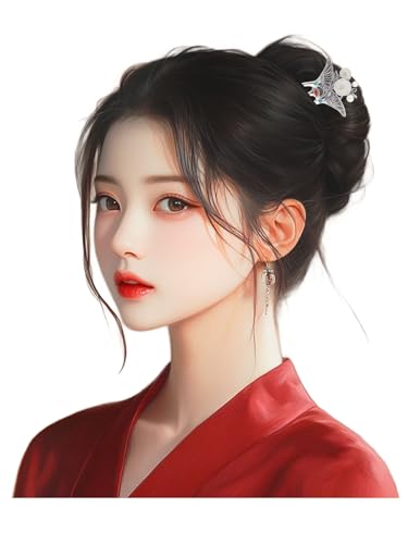 HangErFeng 925 Silber Haarnadel Vintage inspirierte Blumenform Haarschmuck Damen Haarspange 803 von HangErFeng