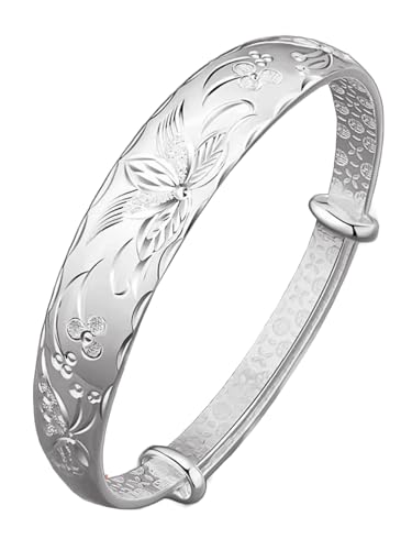 HangErFeng Damen Bekleidung Silber Accessoires Handwerk Manschette Armbänder 308 von HangErFeng