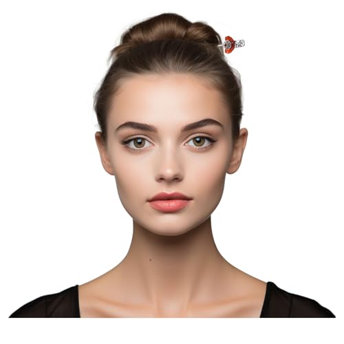 HangErFeng Damen Silber Haarnadel Lotus Form Accessoires Chic Hairclip 858 von HangErFeng