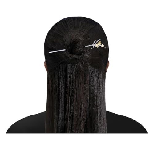 Silberne Haarnadel Qipao Kleid Accessoires Narzisse Blume 744 Onesize von HangErFeng