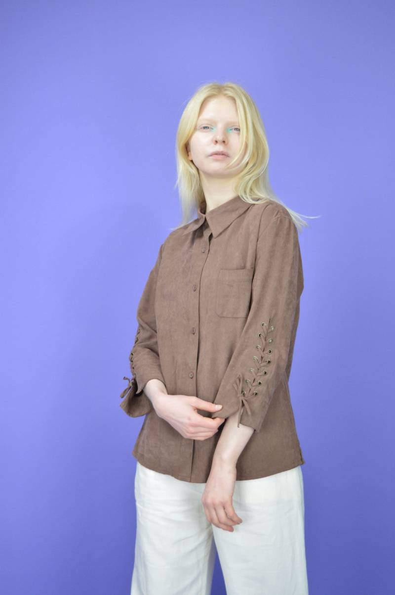 Vintage Braunes 80Er Jahre Cowboy Langarmhemd Vintage Braunes 80Er Jahre Cowboy Langarmhemd von HangerVintage