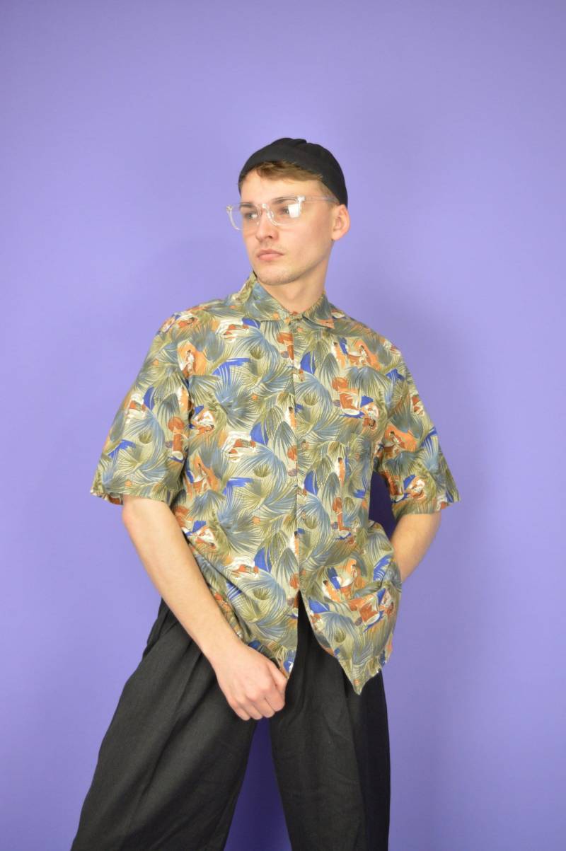 Vintage Hawaiian Festival Multicolour Kurzarmhemd von HangerVintage