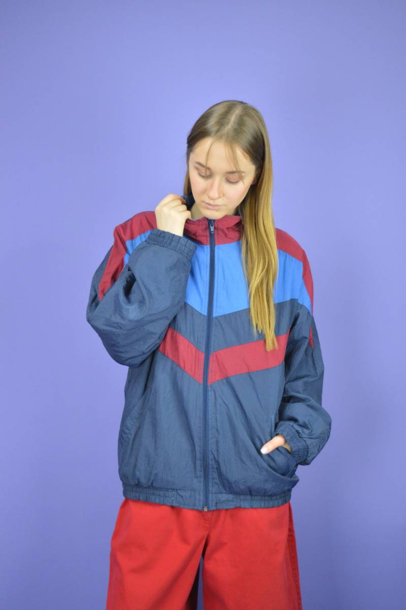 Vintage Multicolour Sport Festival Trainingsjacke {W421} von HangerVintage