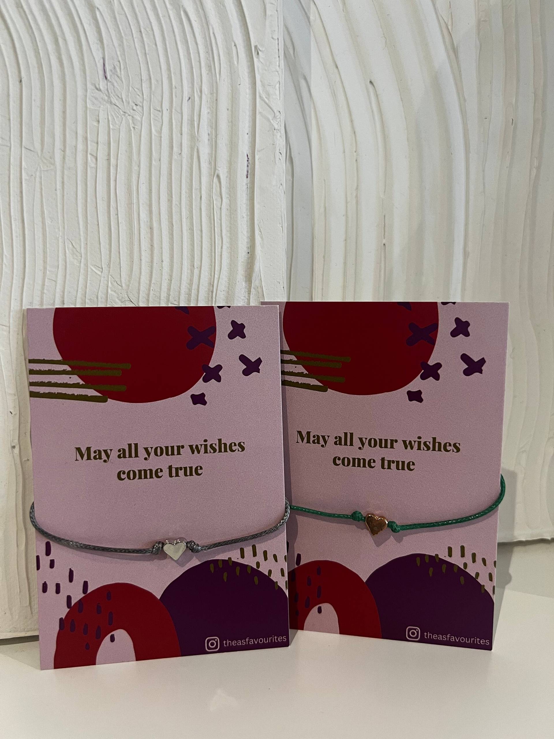 Make All You Wishes Come True Armband Für Weihnachten, Silvester, New Year, Neujahrswünsche Und Glücksbringer von HangleJewellery