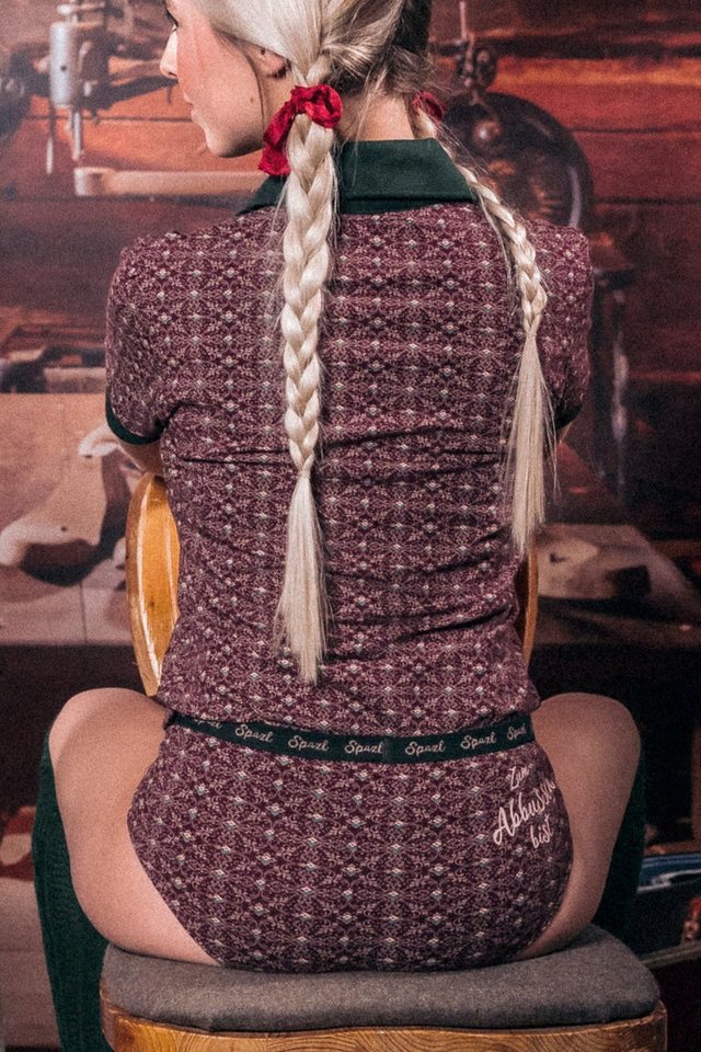 Hangowear Büstenhebe Slip Damen - JOSEFINA - weinrot von Hangowear