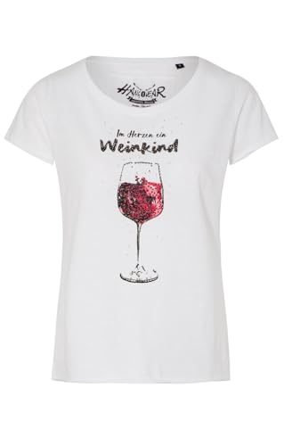 Hangowear Damen T-Shirt WEINKIND weiß XL von Hangowear