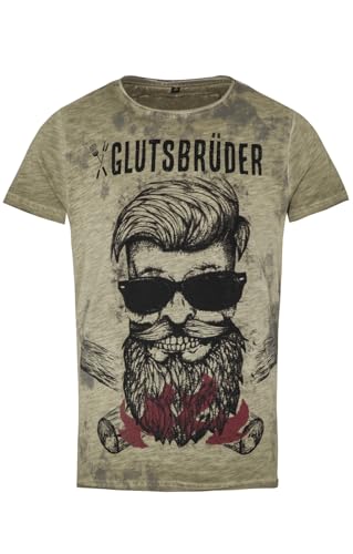 Hangowear Herren T-Shirt GLUTSBRUEDER Oliv L von Hangowear