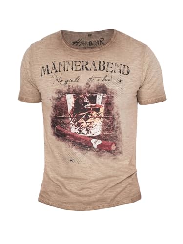 Hangowear Herren T-Shirt MAENNERABEND beige XXL von Hangowear