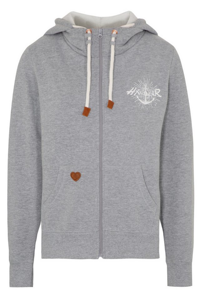 Hangowear Outdoorjacke Sweatjacke Damen - NORDFRAUEN - hellblau, hellgrau von Hangowear