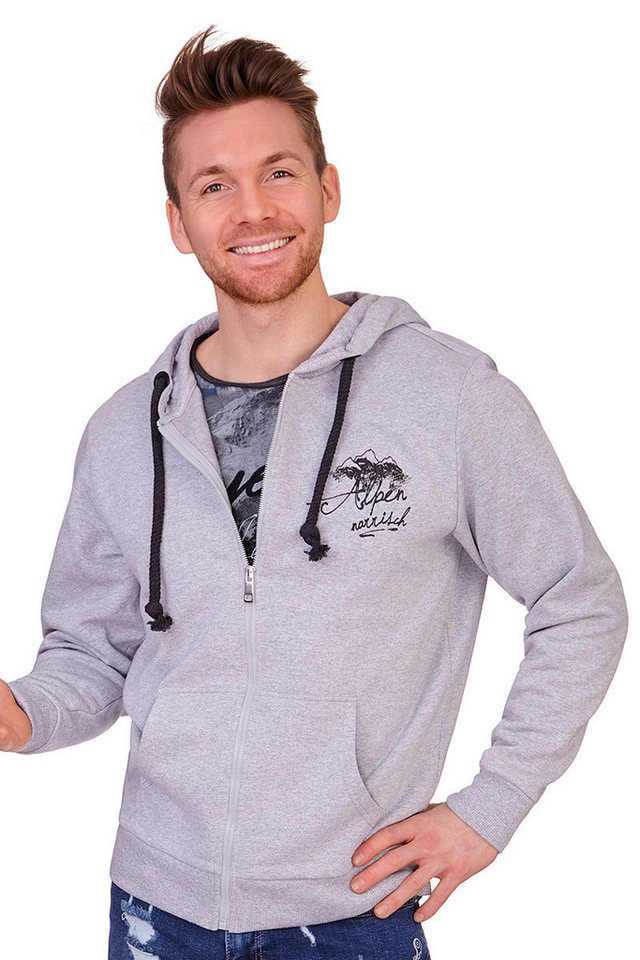 Hangowear Outdoorjacke Sweatjacke Herren - SILAS - hellgrau von Hangowear