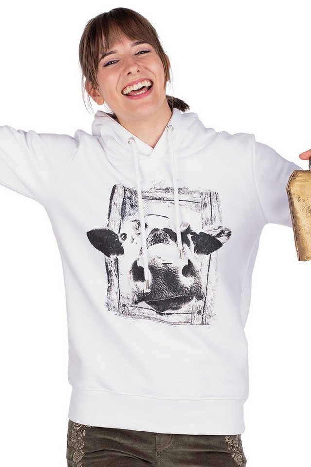 Hangowear Rundhalspullover Hoodie Damen - XAVIRA - weiß von Hangowear