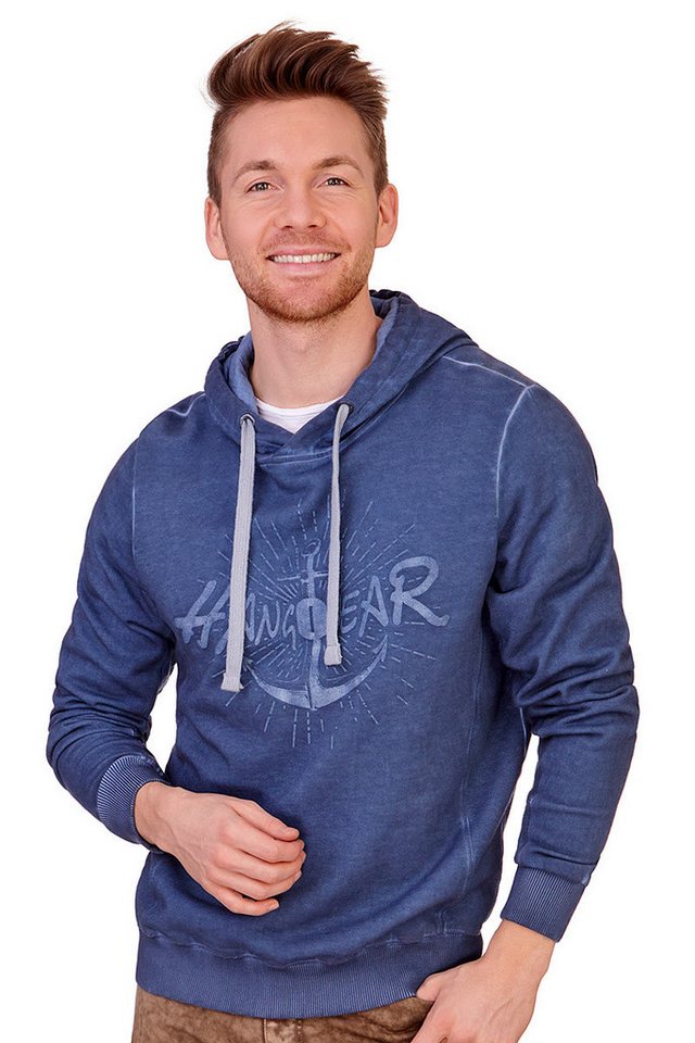 Hangowear Strickpullover Hoodie Herren - NORDMÄNNER - blau von Hangowear