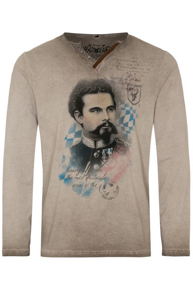 Hangowear Strickpullover Longsleeve Herren - ALMONT - anthrazit, beige von Hangowear