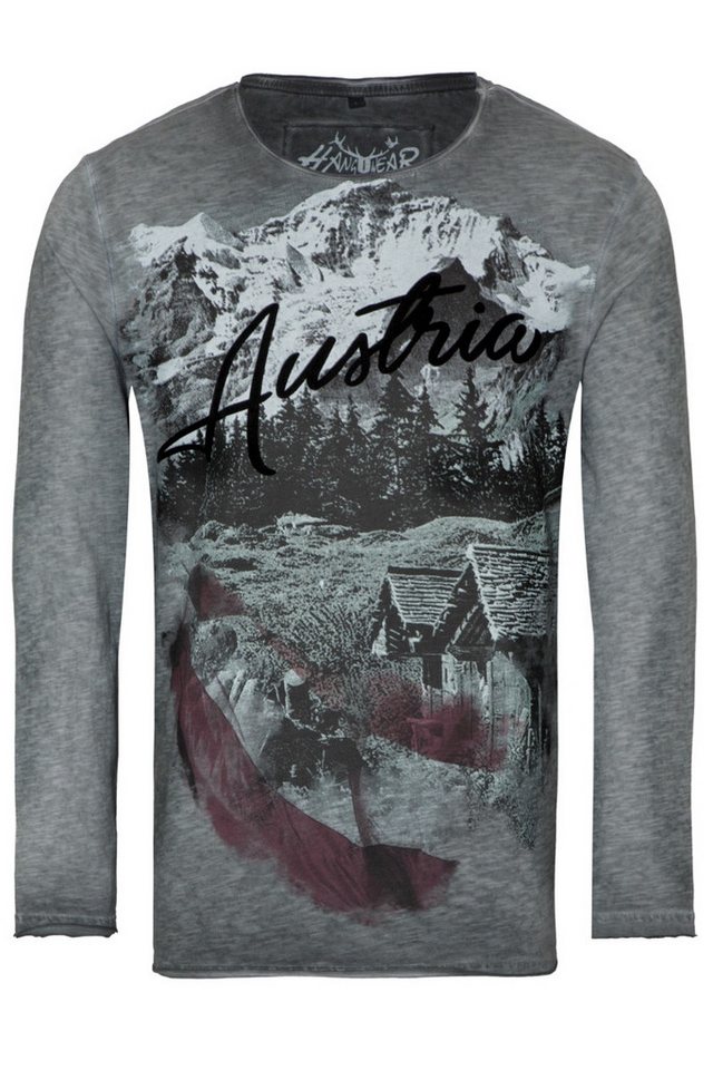 Hangowear Strickpullover Longsleeve Herren - SALVATOR AUSTRIA - grau von Hangowear