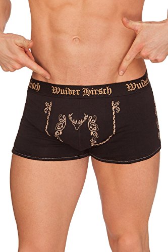 Hangowear Trachten Boxer Shorts - Kirk - schwarz, Größe M von Hangowear