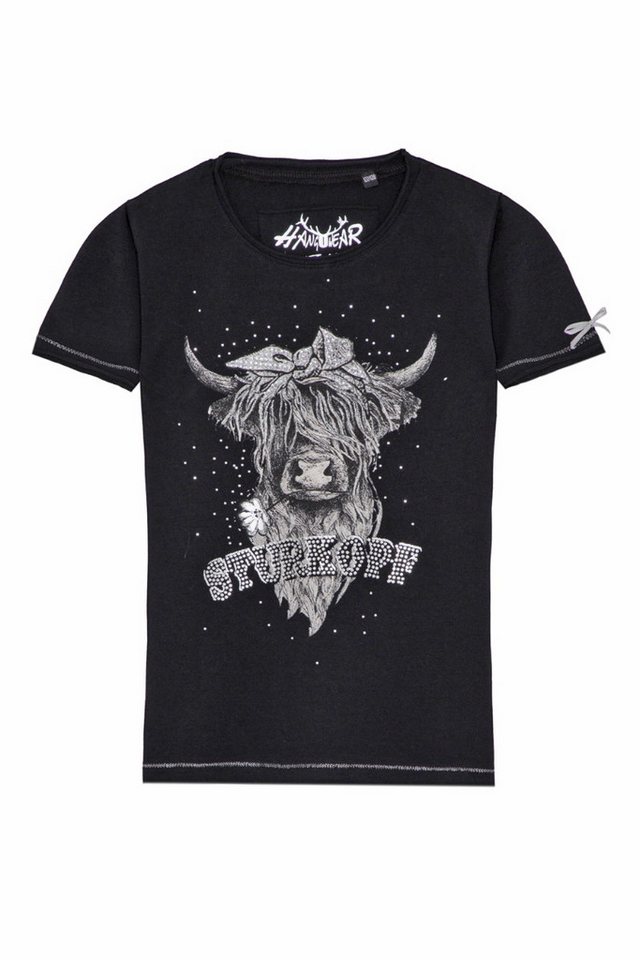 Hangowear Trachtenbluse Trachtenshirt Kind - QUENTAYA DELUXE KIDS - schwarz von Hangowear