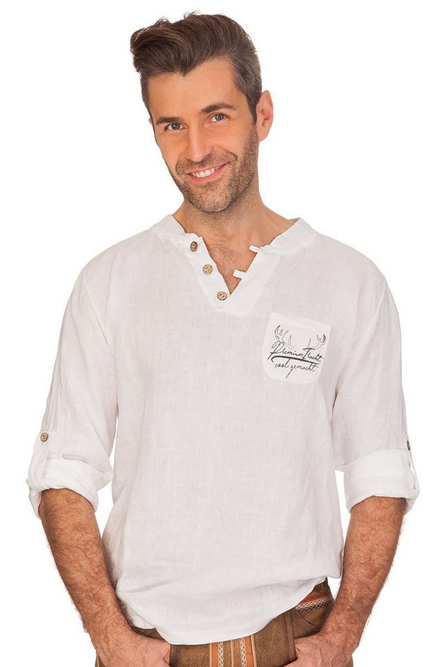 Hangowear Trachtenhemd Trachten Herren Pfoad - MINOT - offweiß von Hangowear