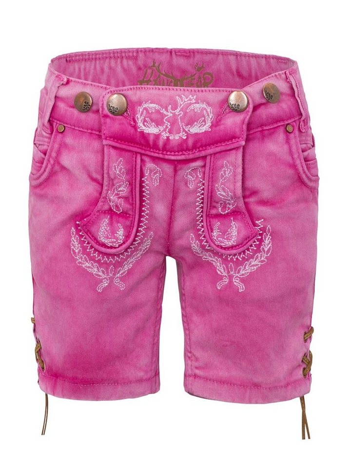 Hangowear Trachtenhose Jeansshort COLORSHORT KIDS pink von Hangowear