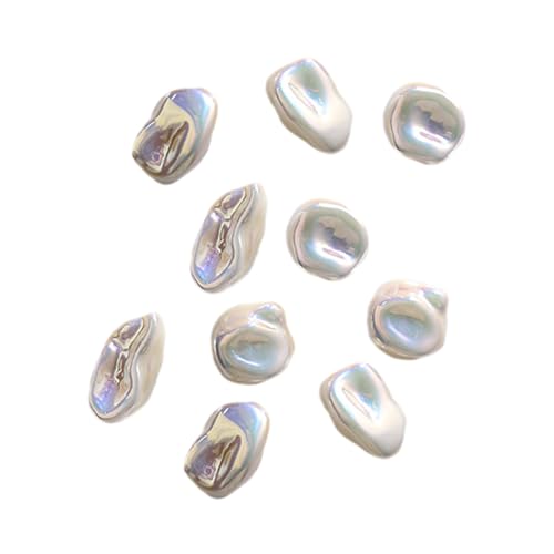 10 Stück unregelmäßige runde Nageldekorationen, einzigartige und stilvolle Nagelkunst-Accessoires für Damen und Mädchen, modische Verzierungen von Hangsu