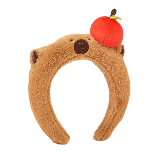 Haarreifen, Haarschmuck, Capybara-Kopfbedeckung, Cartoon-Kopfschmuck, Y2K-Haarband, Plüschmaterial, für Mädchen und Damen, niedliches Capybara-Haarband von Hangsu