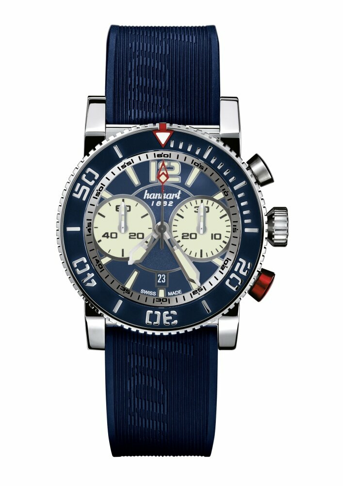 Hanhart Primus Diver mit Kautschukband 742.270-1320 von Hanhart
