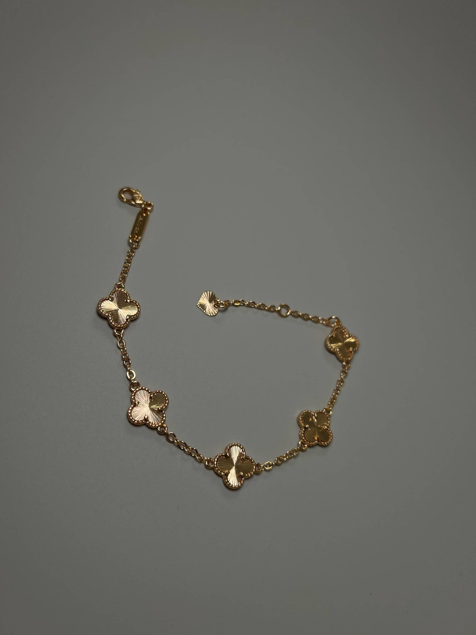 Kleeblatt Armband Gold von HaninesModeschmuck