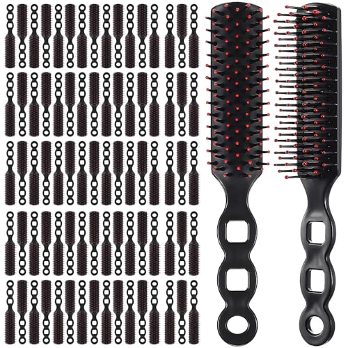 Hanjiajia Haarbürste unabhängige Verpackung Kämmbürste lockige Haarbürste Belüftung Haarbürste PP-Material lockiges Haar gewelltes Haar Föhnform geeignet für Unterschlupf Hotels Frauen und Männer, von Hanjiajia