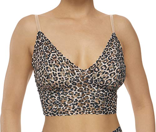 hanky panky Women's Cross Dyed Leopard Retro Bralette, Radiant Brown Black Medium von hanky panky