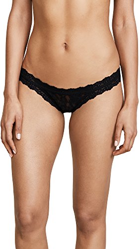 hanky panky Brazilian Bikini - Unterwäschen Damen Baumwolle, Lingerie Bikini Damen, Brazilian Slips aus Stretch-Spitze Signature Lace, Color Schwarz - Size S von hanky panky