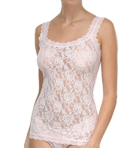 hanky panky Classic Cami - Klassisches Trägerhemd, Unterhemd Damen Spitze aus Stretch-Spitze Signature Lace, Lingerie Camisole Unterwäsche Damen, Color Bliss - Size M von hanky panky