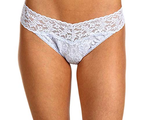 hanky panky Low Rise Thong - Tanga, Unterwäschen Damen Baumwolle Tiefer Schnitt, Lingerie Slip Damen aus Stretch-Spitze Signature Lace, Color Weiss - One Size [3er-Pack] von hanky panky