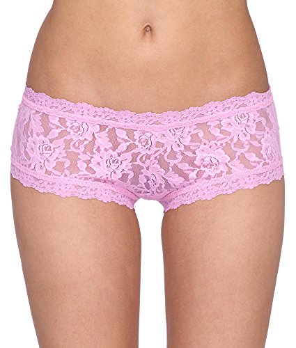 hanky panky Boyshort - Shorty, Panties Damen Unterwäsche, Lingerie Slips Damen Baumwolle, Unterhosen aus Stretch-Spitze Signature Lace, Color Bliss - Size M von hanky panky