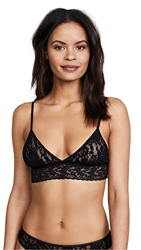 hanky panky Triangle Bralette - Bustier Damen, Dreieck-Bralette aus Stretch-Spitze Signature Lace, Lingerie Damenwäsche Zero Feel, BH Ohne Bügel, Color Schwarz - Size M von hanky panky