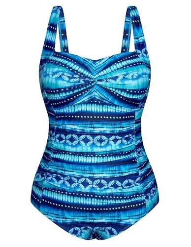 Hanna Nikole Badeanzug Damen Bauchweg GroßE GrößEnschwimmanzug Einteiler Shape Bademode Push Up Schwimmanzug Weiche Strandmode Mit Verstellbarer Schultergurt von Hanna Nikole