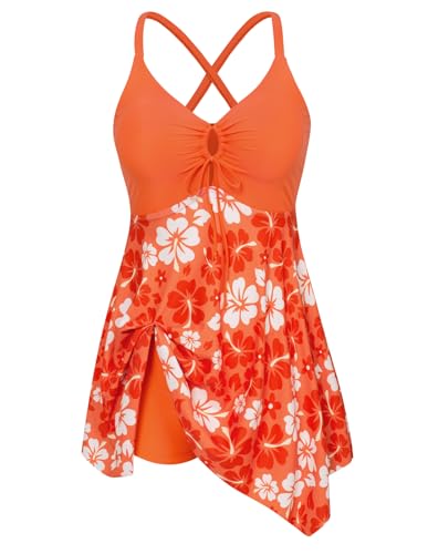 Hanna Nikole Badekleid Damen Große Größen Sex Vorner Schlüsselloch Einteiler Bauchweg Baderock mit Badeshorts Abnehmbare Gepolstert Orangene & Blume,44 Hanna Nikole Badekleid Damen Große Größen Sex Vorner Schlüsselloch Einteiler Bauchweg Baderock mit Badeshorts Abnehmbare Gepolstert Orangene & Blume,44 von Hanna Nikole