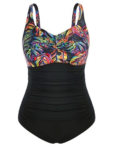 Hanna Nikole Damen Große Größen Einteiliger Sonnenblume Blume Drucken Badeanzug Einteilige Swimsuit Bunte Blätter 50 Hanna Nikole Damen Große Größen Einteiliger Sonnenblume Blume Drucken Badeanzug Einteilige Swimsuit Bunte Blätter 50 von Hanna Nikole