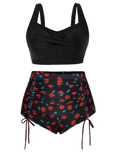 Hanna Nikole Damen Push Up Bikini Große Größe Zweiteiliger Badeanzug Bauchweg Tankini Rote Kirsche 42 Hanna Nikole Damen Push Up Bikini Große Größe Zweiteiliger Badeanzug Bauchweg Tankini Rote Kirsche 42 von Hanna Nikole
