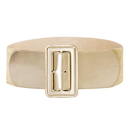 Hanna Nikole Damen Übergröße Stretchy Taillengürtel Klassischer Stretchgürtel Gold XL Hanna Nikole Damen Übergröße Stretchy Taillengürtel Klassischer Stretchgürtel Gold XL von Hanna Nikole