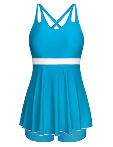 Hanna Nikole Damen Zweiteiliger Bademode Hohe Taille Zwei Stück Badebekleidung Bedruckte Tankini für Strand Party Floral M von Hanna Nikole