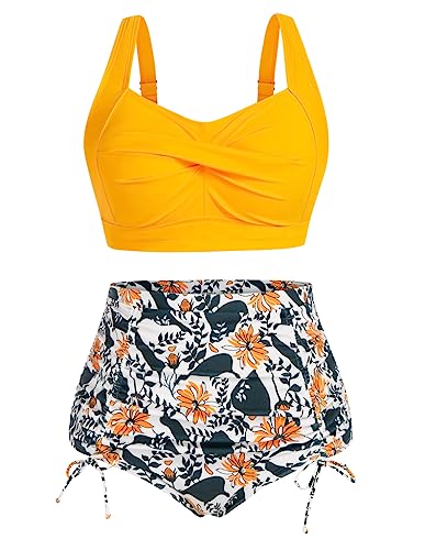 Hanna Nikole Female Plus Size Ruched Swimsuit Bikini Sets Push Up Bikinioberteil Bikini Sets Gelbe Blüten & Grüne Blätter 54 Hanna Nikole Female Plus Size Ruched Swimsuit Bikini Sets Push Up Bikinioberteil Bikini Sets Gelbe Blüten & Grüne Blätter 54 von Hanna Nikole