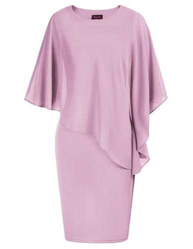 Hanna Nikole Festliche Kleider FüR Damen GroßE GrößE Chiffon-üBerwurf Kleid Paillettenkleid Kleider Elegante Spitzenkleid Cocktailkleid Abendkleider Glitzer Hochzeitsgast Outfit Party Kleider von Hanna Nikole