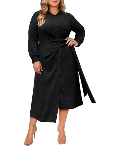Hanna Nikole Freizeitkleider Damen Herbst Blusenkleid GroßE GrößEn Freizeitkleider Herbst Kleider Elegant Hemdblusenkleid Krawattenknoten HochzeitsgäSte Midikleid Cocktailkleid Langarm Business Kleid Hanna Nikole Freizeitkleider Damen Herbst Blusenkleid GroßE GrößEn Freizeitkleider Herbst Kleider Elegant Hemdblusenkleid Krawattenknoten HochzeitsgäSte Midikleid Cocktailkleid Langarm Business Kleid von Hanna Nikole
