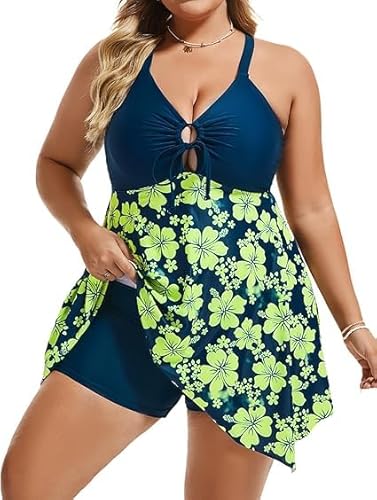 Hanna Nikole Swim Dress Große Größe mit Brustpolster Unregelm??ig Schwingen Einteiliger Schwimmanzug Blaue & Gelbe Blumen 48 Hanna Nikole Swim Dress Große Größe mit Brustpolster Unregelm??ig Schwingen Einteiliger Schwimmanzug Blaue & Gelbe Blumen 48 von Hanna Nikole