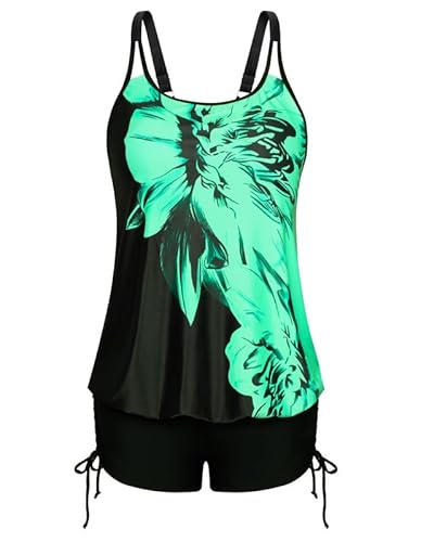 Hanna Nikole Tankini Damen Große Größen Zweiteiliger Tankini Sets Bauchweg Tankini Oberteil Und High Waist Badeshorts Komfortabel Badeanzug Bademode Verstellbare Schwimmanzug Tunika Strandmode Hanna Nikole Tankini Damen Große Größen Zweiteiliger Tankini Sets Bauchweg Tankini Oberteil Und High Waist Badeshorts Komfortabel Badeanzug Bademode Verstellbare Schwimmanzug Tunika Strandmode von Hanna Nikole