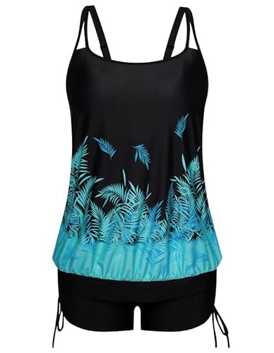 Hanna Nikole Tankini Damen Große Größen Zweiteiliger Tankini Sets Bauchweg Tankini Oberteil Und High Waist Badeshorts Komfortabel Badeanzug Bademode Verstellbare Schwimmanzug Tunika Strandmode Hanna Nikole Tankini Damen Große Größen Zweiteiliger Tankini Sets Bauchweg Tankini Oberteil Und High Waist Badeshorts Komfortabel Badeanzug Bademode Verstellbare Schwimmanzug Tunika Strandmode von Hanna Nikole