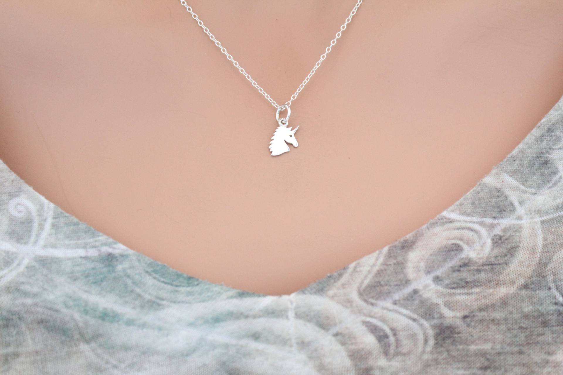 Einhornkopf 925 Silber Zauberhafter Anhänger von HannahCatherines