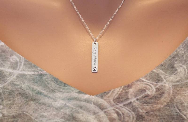 Pfotenabdruck Anhänger 925Er Silber Halskette von HannahCatherines